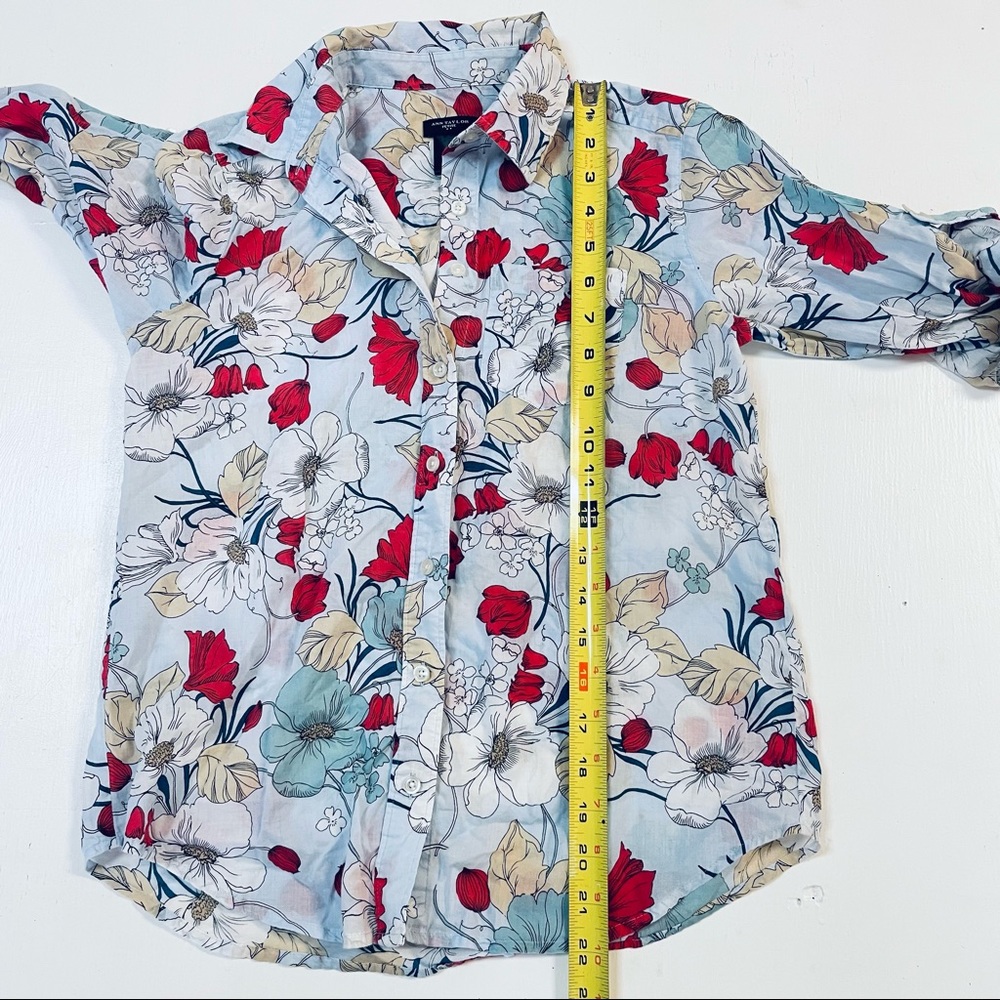Ann Taylor blouse floral size xxs petite - Picture 5 of 8